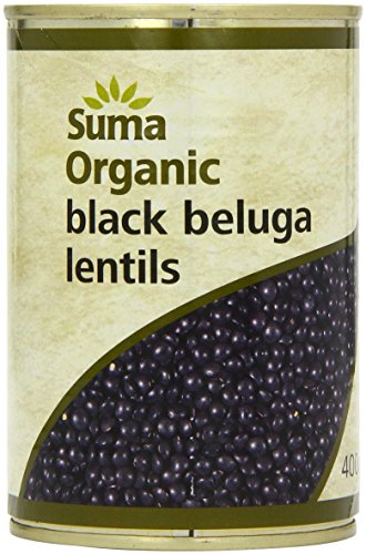 Suma Organic Black Beluga Lentils 400 g (Pack of 12)