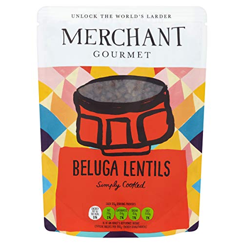Merchant Gourmet Beluga Lentils 250 g (Pack of 6)