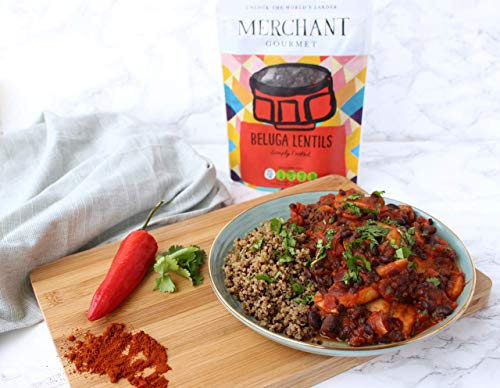 Merchant Gourmet Beluga Lentils 250 g (Pack of 6)