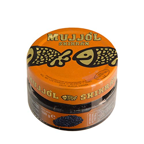 Eurocaviar - Shikran - Caviar Sampler Pack mix: 3 x 25 gm. Mullet Roe Caviar Pearls Black + Mullet Roe Caviar Pearls Red + Smoked Salmon Caviar Pearls