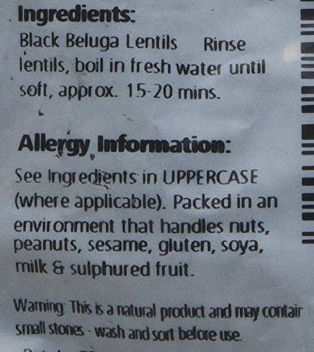 Suma Prepacks Beluga Lentils 500 g (Pack of 6)