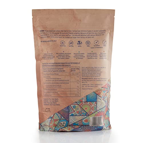 Dabur Himalayan Pure Pink Crystal Salt - 1kg | 100% Natural Salt with Vital Nutrients | Premium UNREFINED | Gluten Free, Halal - Kosher Certified Salt | For Good Health & Lowering Blood Pressure