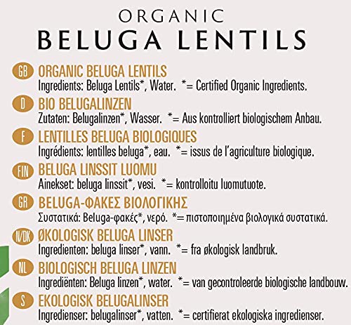 Biona Organic Black Beluga Lentils, 400g