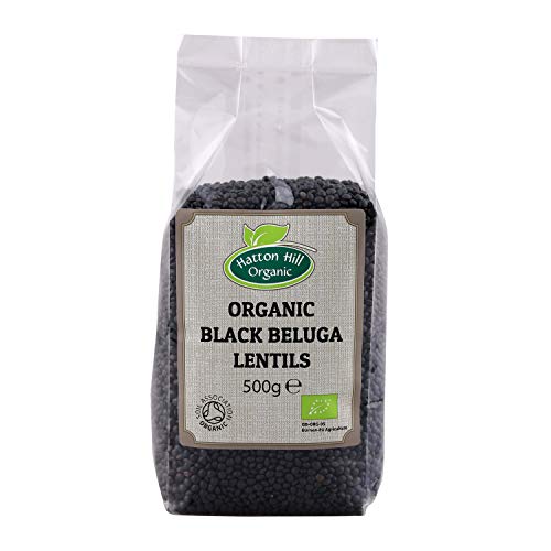 Organic Black Beluga Lentils 500g by Hatton Hill Organic - Certified Organic