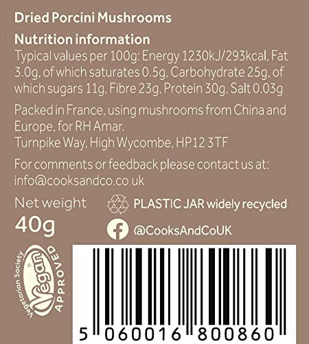 Cooks & Co Dried Porcini Mushrooms 40 g (Pack of 6)