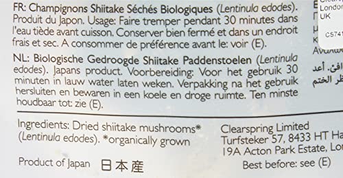 Clearspring Organic Shiitake mushrooms 40g