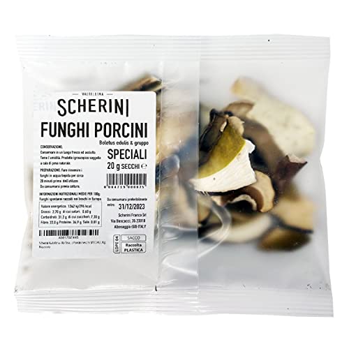 Porcini Mushroom Dried 1st Quality Packaged in Italy - 20g/0,04lb/0,7oz