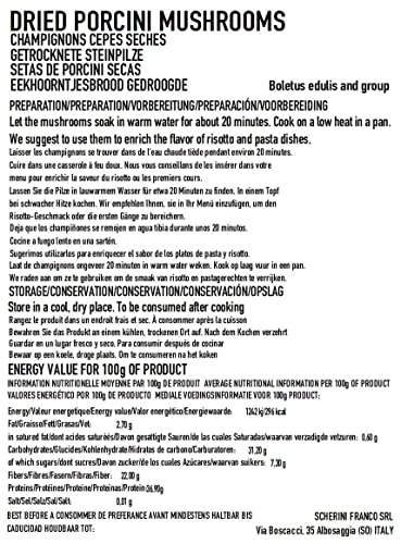 Porcini Mushroom Dried 1st Quality Packaged in Italy - 20g/0,04lb/0,7oz