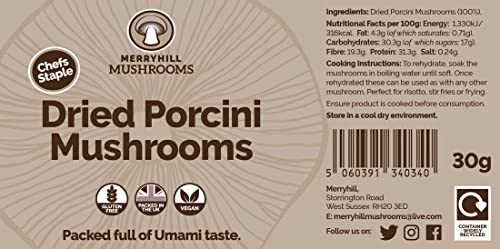Merryhill Mushrooms - Dried Porcini Mushrooms (30g)