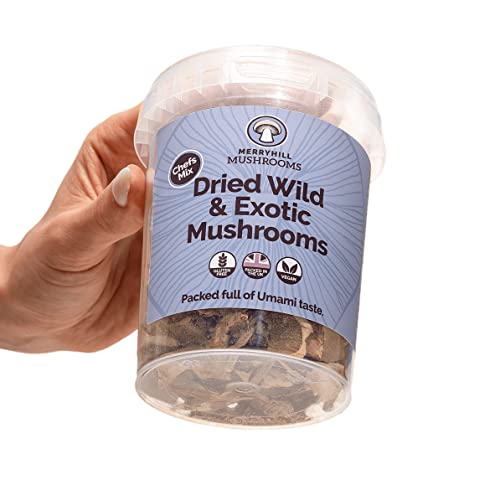Merryhill Mushrooms - Dried Wild & Exotic Mushrooms (Porcini, Chanterelle, Shiitake, Oyster) (35g)