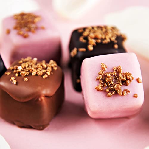 Holdsworth Chocolates Traditional - Strawberry and Marc De Champagne Truffles with Popping Candy in Milk, Dark and White Chocolate - 115g
