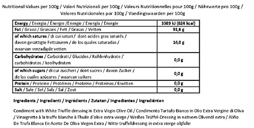 Olio Luglio - White Truffle Olive Oil (250 ml) | Extra Virgin Olive Oil | White Truffle Essence | Cold Pressed | Glass Bottle (250 ml)