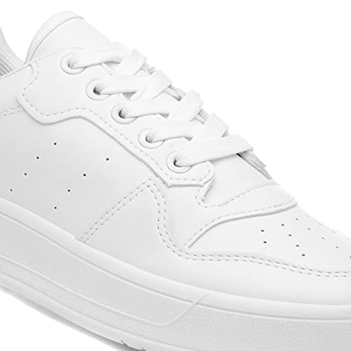 TRUFFLE Oslo Womens White Lace Up Trainer - Size 6 UK - White