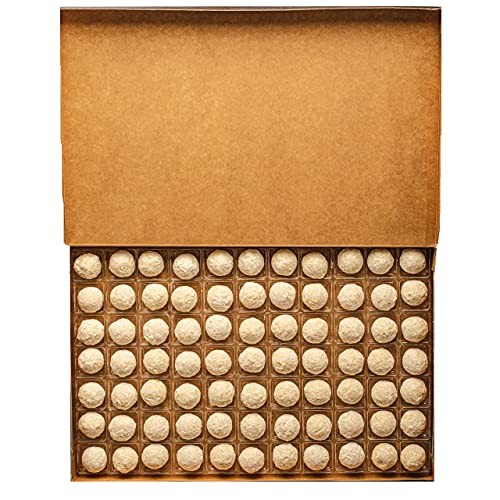Martin's Chocolatier White Marc de Champagne Chocolate Truffles - 77 Box | 77 Flavoured Chocolates | Premium Belgian Chocolates for Catering | Chocolate Wedding Favours