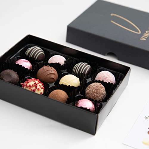 Vino Coco Sauvignon Blanc Wine & Chocolate Truffles Gift Set - Perfect Birthday or Anniversary Present, White Wine Gifts for Her or for Him