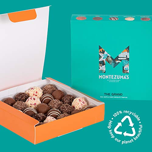 Montezuma's The Grand, Milk, White & Dark Chocolate Truffle Collection Box, Medium Contains 25 Truffles, Gluten Free, 350g Box