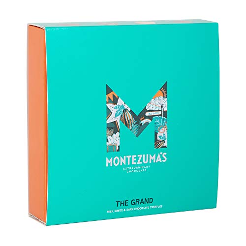 Montezuma's The Grand, Milk, White & Dark Chocolate Truffle Collection Box, Small Contains 16 Truffles, Gluten Free, 220g Box