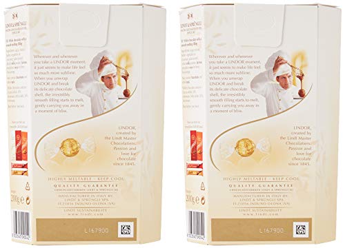 Lindt Lindor White Chocolate Truffle Cornet Box (2 x 200g)