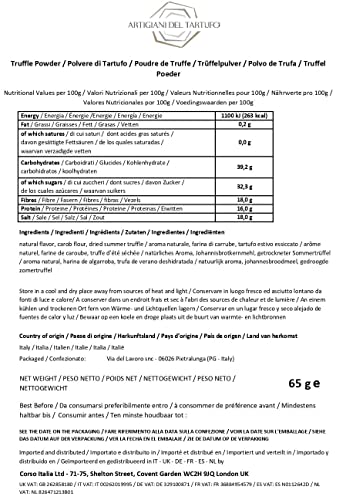 Artigiani del Tartufo - Truffle Seasoning Powder (65g) | Natural Italian Gourmet Truffle Seasoning | Vegan Friendly