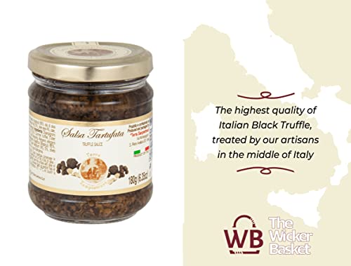 TerraSanpietrese - Italian Black Truffle Sauce with Champignon Mushrooms and Black Olives - 180g