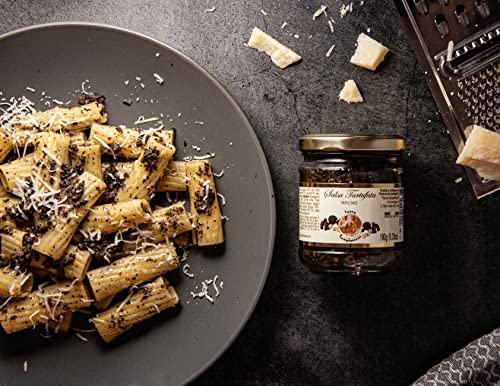 TerraSanpietrese - Italian Black Truffle Sauce with Champignon Mushrooms and Black Olives - 180g