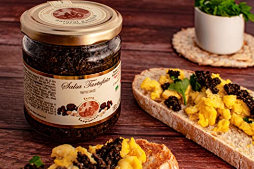 TerraSanpietrese - Italian Black Truffle Sauce with Champignon Mushrooms and Black Olives - 180g