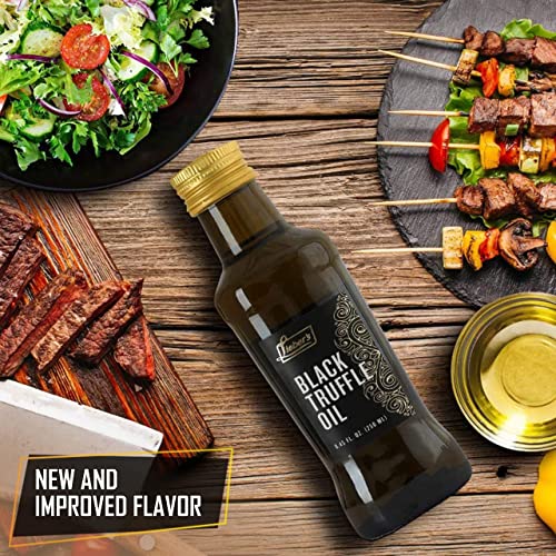Lieber’s Black Truffle Oil 250ml Glass Bottle | Premium Truffle Oil for Cooking, Salad Dressing, Seasoning, Marinade, Garnish, This Black Truffle In Oil Is Kosher, Vegan, Vegetarian & Gluten Free