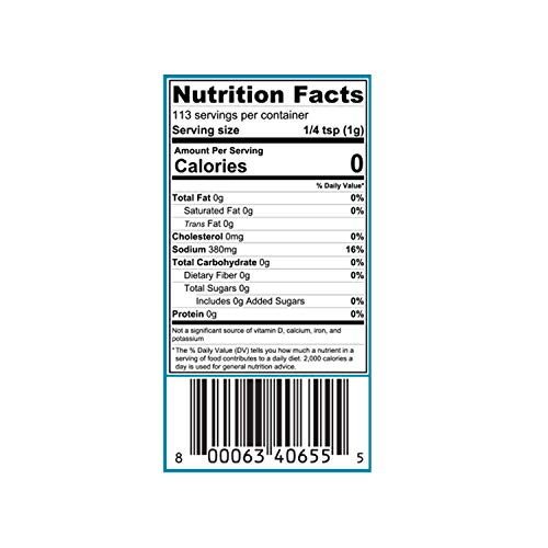 Sabatino Tartufi Truffle Salt Seasoning, All Natural Gourmet Sicilian Sea Salt with Black Truffles, 113 Gr