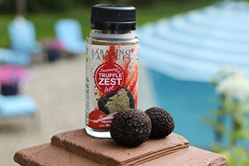 Sabatino Tartufi Truffle Zest Seasoning, Hot, The Original All Natural Gourmet Truffle Powder, Plant Based, Vegan and Vegetarian Friendly, Kosher, Low Carb, Keto, Non-Gmo Project Certified, 50 gram