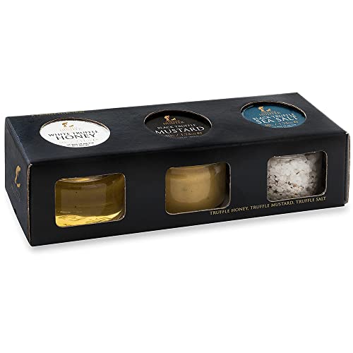 TruffleHunter - Truffle Condiment Selection - Honey (60g), Salt (50g) & Mustard (50g)