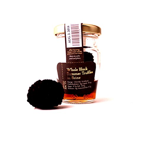 Real Black Summer Truffles in Brine – Gourmet Truffle Seasoning for Slicing, Chopping or Shaving by InterGourmandise