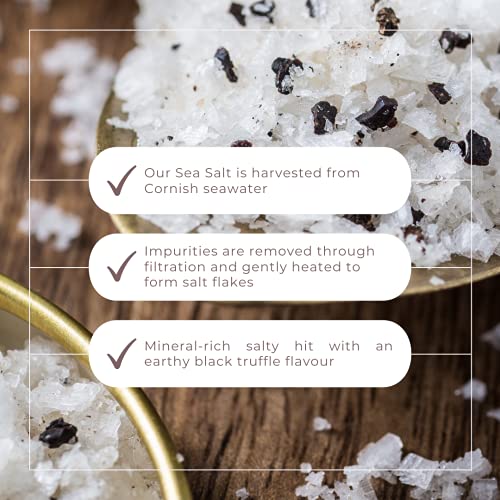 TruffleHunter - Flaked Black Truffle Cornish Sea Salt - Sea Salt Seasoning - 140g
