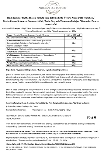 Artigiani del Tarfufo - Black Summer Truffle Slices (85g) | Gourmet Italian Truffle Carpaccio