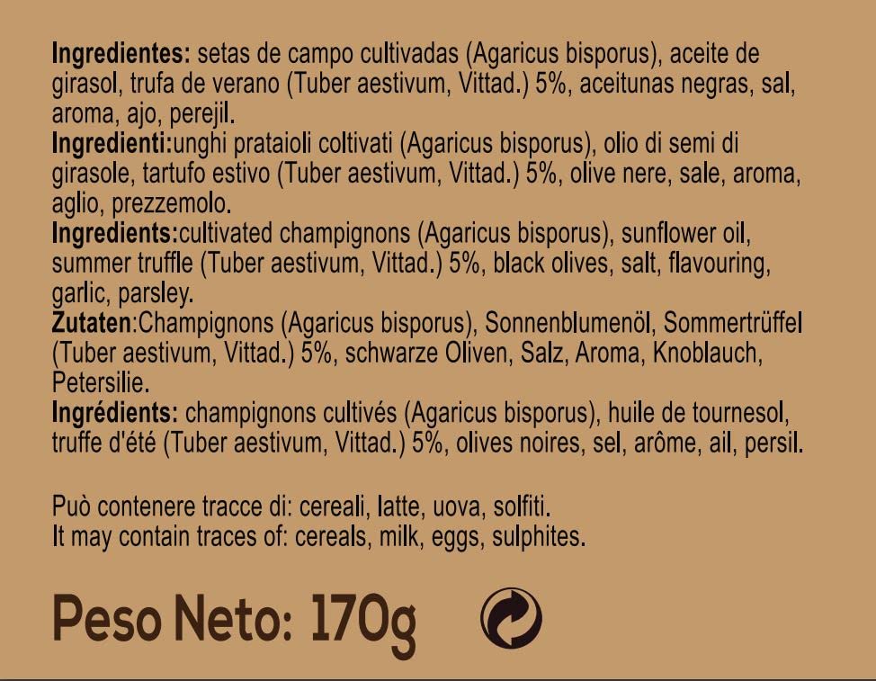 aBeiou. Truffle sauce 170g, extra gourmet product 100% Italian, black summer truffle and mushroom sauce, homemade, ready to use, vegan, vegetarian, gluten free, gifts