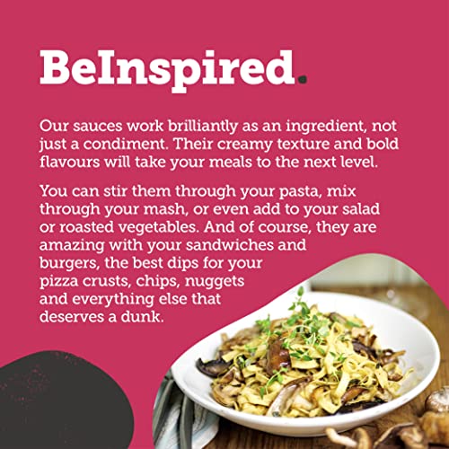 BeSaucy Black Truffle Mayonnaise, Works Great as a Spread, Dip, Stirred Through Mash or Partnered with Pasta and Pizza Crusts. Produced in the UK & Vegan Friendly, 180 g Glass Jar