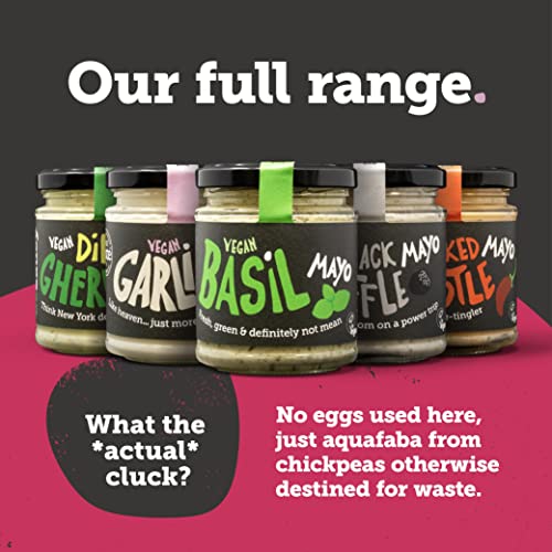 BeSaucy Black Truffle Mayonnaise, Works Great as a Spread, Dip, Stirred Through Mash or Partnered with Pasta and Pizza Crusts. Produced in the UK & Vegan Friendly, 180 g Glass Jar