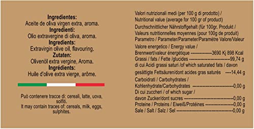 aBeiou. Black Truffle Oil 100ml extra gourmet product 100% Italian extra virgin olive oil flavoured with black truffle artisan vegan vegetarian ideal for gift giving and cooking.