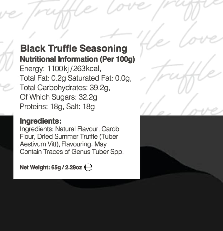 Truffle Guys Signature Truffle Dust 65g, Black Truffle Seasoning in Shaker Jar, All Natural Gourmet Truffle Powder, Vegan and Vegetarian Friendly, Low Carb, Non-Gmo