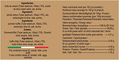 aBeiou. Black Truffle Slices 45g, Extra Gourmet Product 100% Italian, Truffle carpaccio with Extra Virgin Olive Oil, Vegan, Vegetarian, Gluten Free, Tuber Aestivum, Delicatessen Gifts