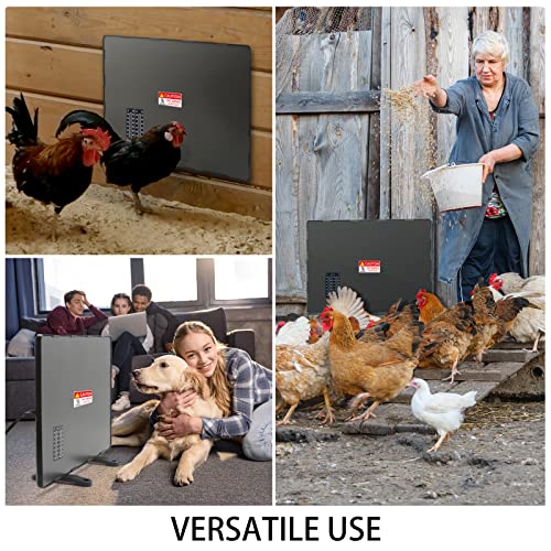 MQUPIN Chicken Coop Heater 140W with Thermostat, Poultry Coop Heating Plate 122-167°F, Adjustable Temperature Dog Chick Brooder Heating Plate Heating Plate for Chicks Ducklings Quail Goose