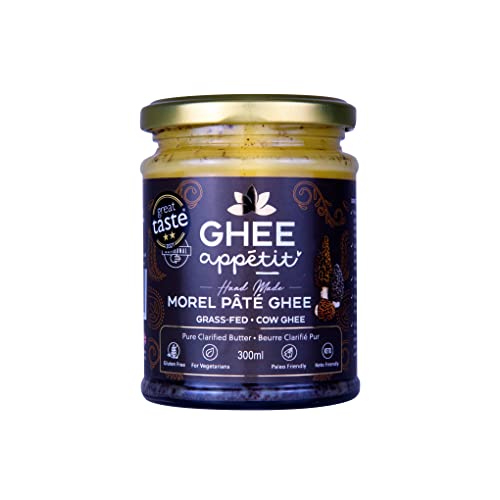 Ghee Appétit Morel Pâté Ghee 300ml I Ghee infused with exotic Morel Mushrooms I Free Range Grass Fed Ghee I Ayurvedic Artisan Ghee