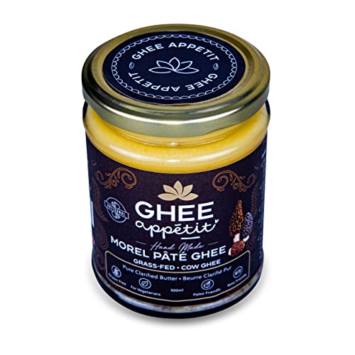 Ghee Appétit Morel Pâté Ghee 300ml I Ghee infused with exotic Morel Mushrooms I Free Range Grass Fed Ghee I Ayurvedic Artisan Ghee