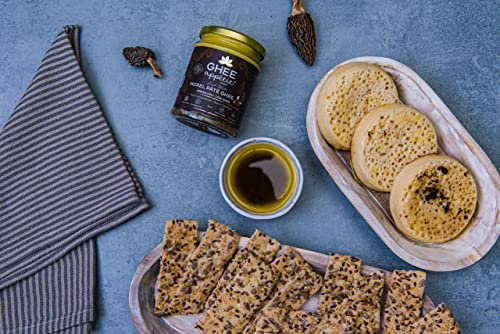 Ghee Appétit Morel Pâté Ghee 300ml I Ghee infused with exotic Morel Mushrooms I Free Range Grass Fed Ghee I Ayurvedic Artisan Ghee
