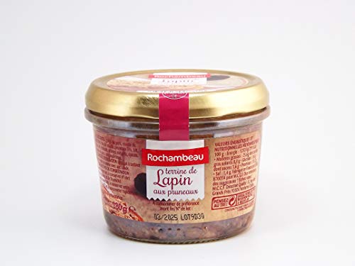 Rochambeau: Rabbit Terrine with Prunes / Terrine de Lapin aux Pruneaux 180 g, Low carb, Artificial additives Free