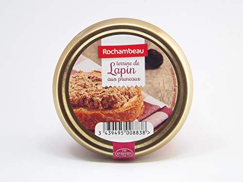 Rochambeau: Rabbit Terrine with Prunes / Terrine de Lapin aux Pruneaux 180 g, Low carb, Artificial additives Free