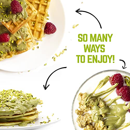 EATALIAN by AMZ BETTER Spreadable Crunchy Pistachio Protein Cream 200 Grams, Pistachio Cream with Grains of Pistachio, Protein Paste, Sweet Taste, Ideal on Bread and for Filling Cakes, Made in Italy