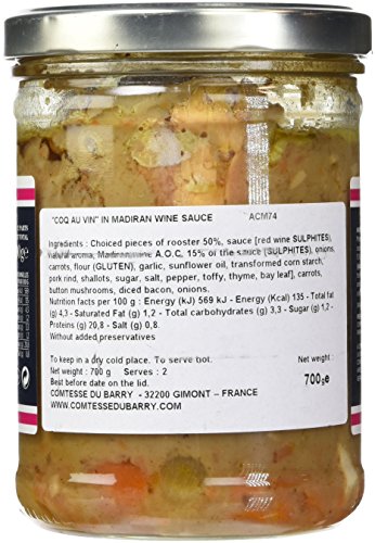 Comtesse du Barry Rooster Coq Au Vin in Madiran Wine Sauce 700 g