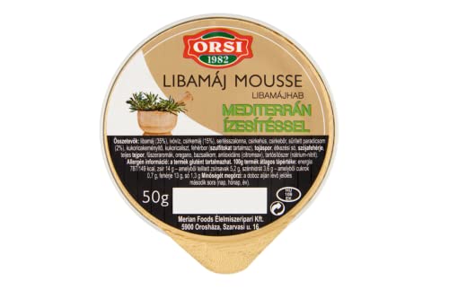 Orsi Goose Liver Pate and Mousse Special Gourmet Selection 50g [Pack of 5] Honey & Lemon, Roasted Walnuts, Apple Petal Pate. Mediterranean, Spicy Mousse.