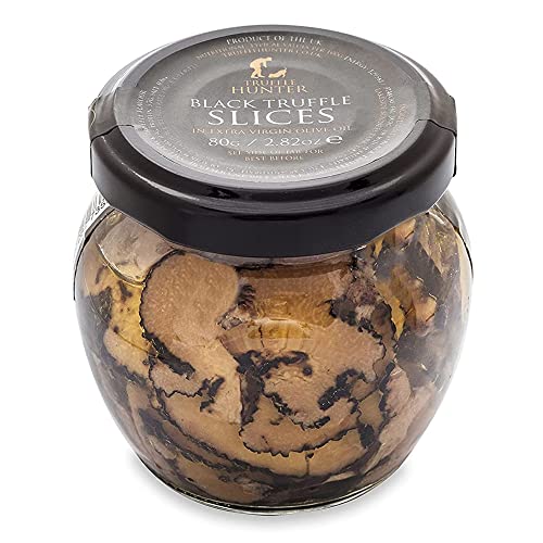 TruffleHunter - Black Truffle Slices - Preserved Truffles in Extra Virgin Olive Oil - 80g