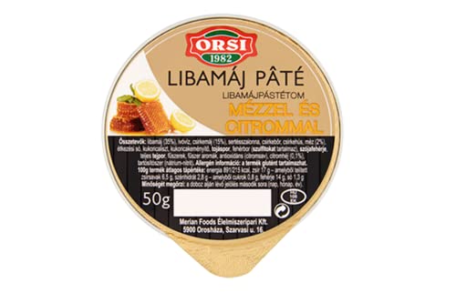 Orsi Goose Liver Pate and Mousse Special Gourmet Selection 50g [Pack of 5] Honey & Lemon, Roasted Walnuts, Apple Petal Pate. Mediterranean, Spicy Mousse.